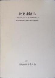 比恵遺跡13　比恵遺跡群第40・42・44・48次調査の報告　福岡市埋蔵文化財調査報告書第368集