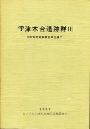宇津木台遺跡群 : 発掘調査報告書