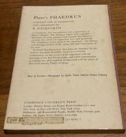 Plato's Phaedrus Translated with an introduction and Commentary by R. Hackforth