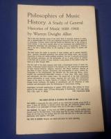 Philosophies of Music History : A Study of General Histories of Music 1600-1960