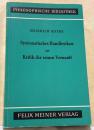 Systematisches Handlexikon zur Kritik der reinen Vernunft Philosophische Bibliothek