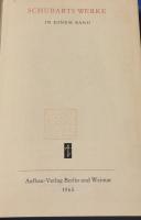Schubarts Werke in einem Band（シューバルト全集　一巻本）