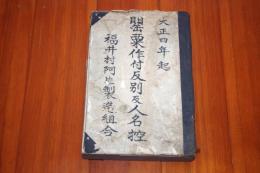 罌粟作付反別及人名控