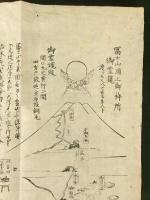 富士山頂上御拝所 御霊鏡（木版摺物）