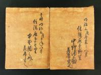信州筑摩郡岡田組浅間村 検地帳・持高帳 2冊（古文書・写本）