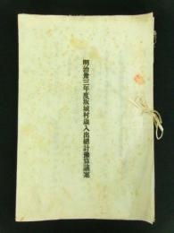 明治33・35年度 坂城村歳入出総計予算議案（長野県埴科郡）