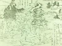 信州西筑摩郡上松村字寝覚浦嶋旧跡臨川寺図
