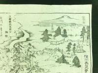 信州西筑摩郡上松村字寝覚浦嶋旧跡臨川寺図