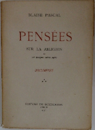 PENSEES SUR LA RELIGION ET