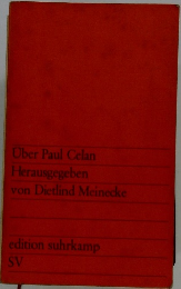 Uber Paul Celan Herausgegeben von Dietlind Meinecke edition suhrkamp