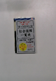 失業、病気、子育て、 地震、介護・・・ 困った時に助かる! 社会保障 一覧表
