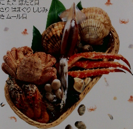 素材クッキング 4　えびいか貝