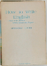 How to Write English