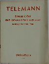 TELEMANN  Sonate C dur  fur Blockflote und Cembalo (Klavier)  herausgegeben von Dietz Degen