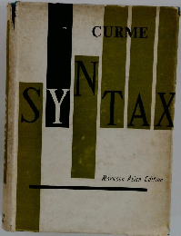 CURME SYNTAX Maruzen Asian Edition
