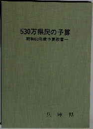 530万県民の予算　昭和63年度予算教書