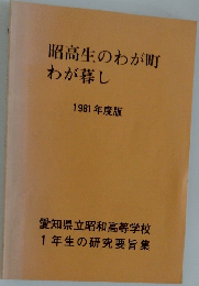 昭高生のわが町わが暮し　1981年度版