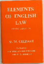 ELEMENTS  OF ENGLISH  LAW　SIXTH EDITION