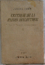 CRITIQUE DE LA  RAISON DIALECTIQUE