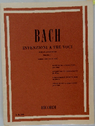 BACH INVENZIONI A TRE VOCI