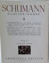 世界音楽全集4　SCHUMANN  KLAVIER WERKE  　