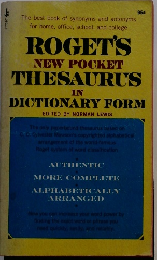ROGET'S NEW POCKET THESAURUS IN DICTIONARY FORM