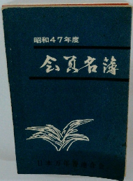 昭和47年度 会員名簿