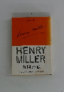 HENRY　MILLER　南回帰線