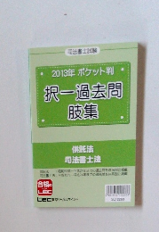 2013年 ポケット判 択一過去問 肢集