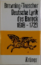 Deutsche Lyrik des Barock 1618-1723