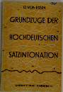 GRUNDZUGE DER HOCHDEUTSCHEN SATZINTONATION