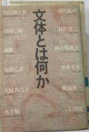 文体とは何か　24人の文学者が語る