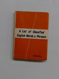 A List of Classified English Words & Phrases