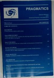 PRAGMATICS　VOL. 21, No. 4