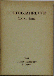 Goethe - Jahrbuch 29