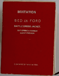 INVITATION BED J.W. FORD BATTLE DRESS JACKET　2017 SPRING & SUMMER GUEST PREVIEW