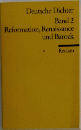 Deutsche Dichter Band 2 Reformation, Renaissance und Barock