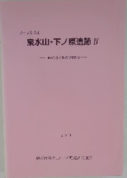 泉水山・下ノ原遺跡　IV　1986年度発掘調査報告書