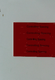 Controlling Spacing