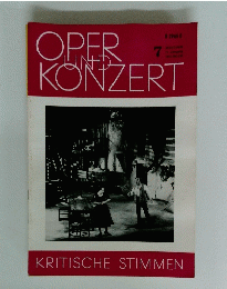 OPER　UND　KONZERT　1973年7月号
