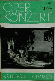 OPER　UND　KONZERT　1973年2月号　