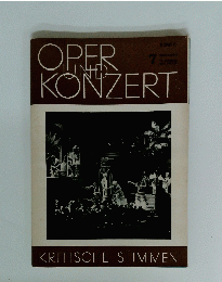 OPER UND　KONZERT