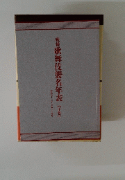 戦後歌舞伎襲名年表 下巻