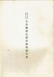 特別史蹟重要文化財大谷磨崖仏保存修理報告書