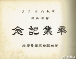 茨城県立石岡農学校卒業記念　第二十回