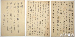 金井直葉書　ペン書３枚（文学的内容・薔薇科社のこと）