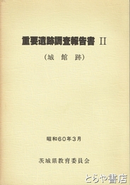 重要遺跡調査報告書２　城館跡