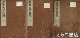 保建大記打聞　全３巻