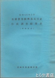 果樹農業振興基本方針作成調査結果表　（県総括表）
