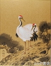 三浦良雄色紙　「双鶴」　大色紙